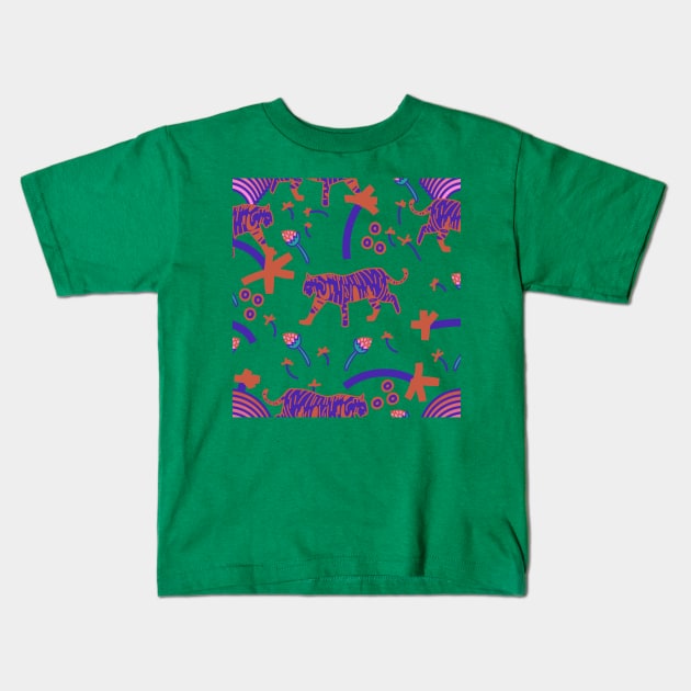 Stay Wild pattern 1 Kids T-Shirt by mariacaballer